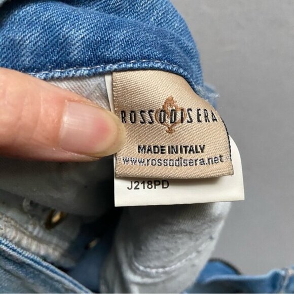 Stylish Blue Jeans with Red Accent - Picture 8 of 12